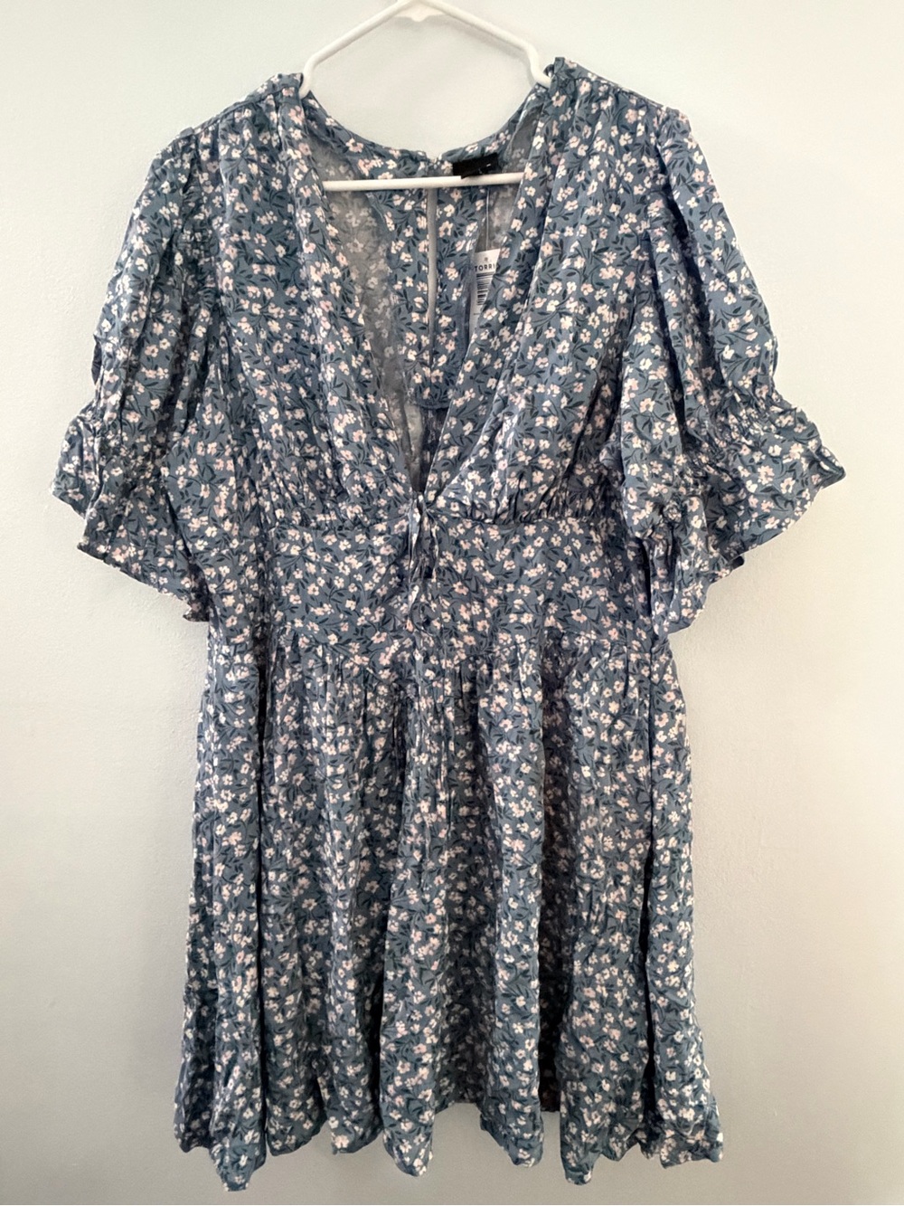 Torrid Windy Floral Ruffle Sleeve Button Bodice Dress NWT Size 12